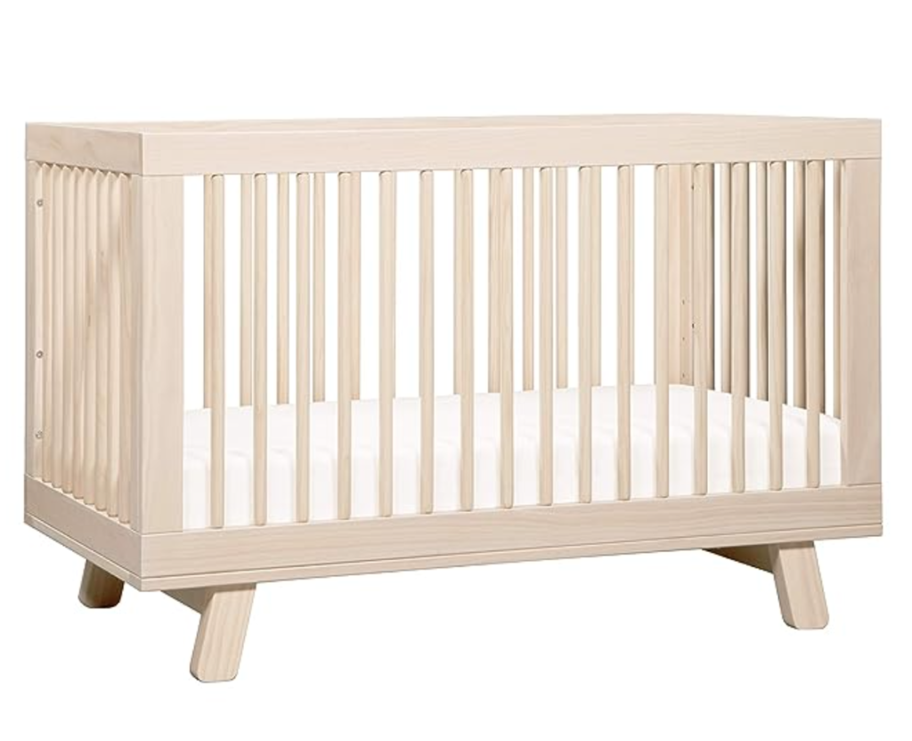 neutral nursery crib
