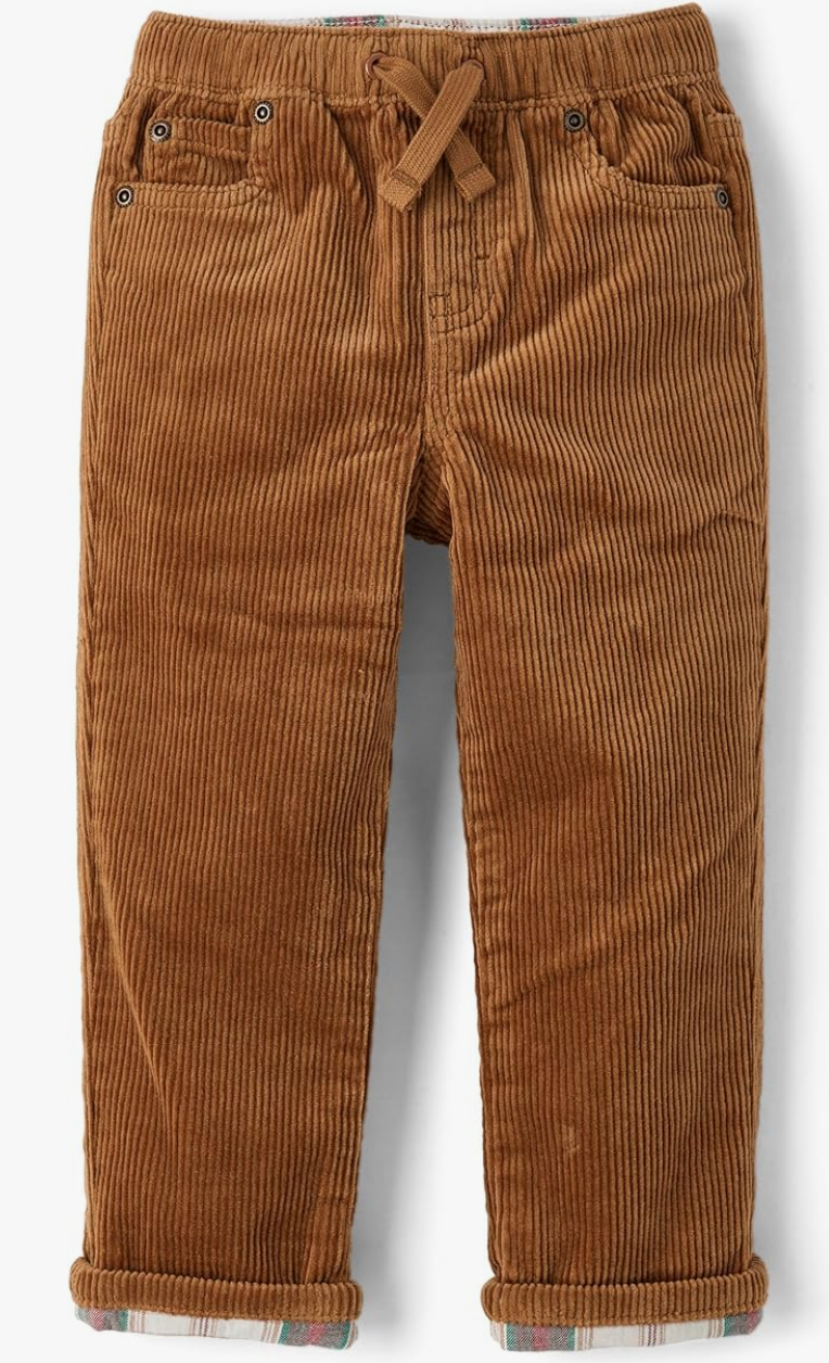Mustard Corduroy Kids Pants – Infant, Toddler & Tween, 100% Cotton with Adjustable Waist main image 0
